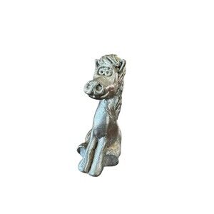 Vintage Michael Ricker Pewter Horse Miniature Figurine Figure Mini Collectible